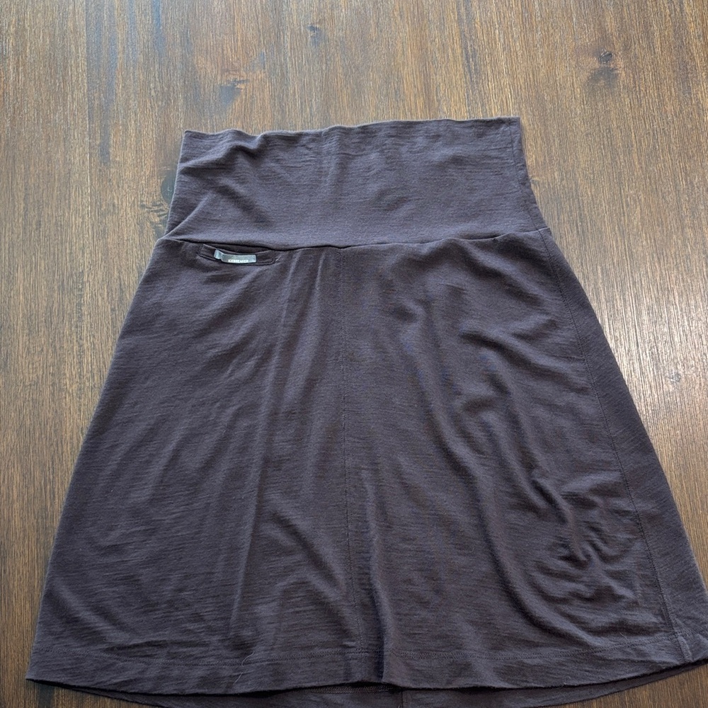 Icebreaker Dark Brown A-Line Short Skirt